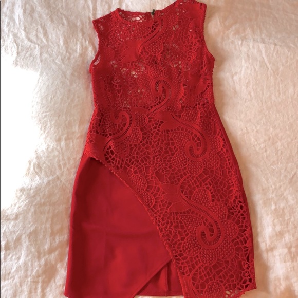 Red Lace Dress - Picture 4 of 4